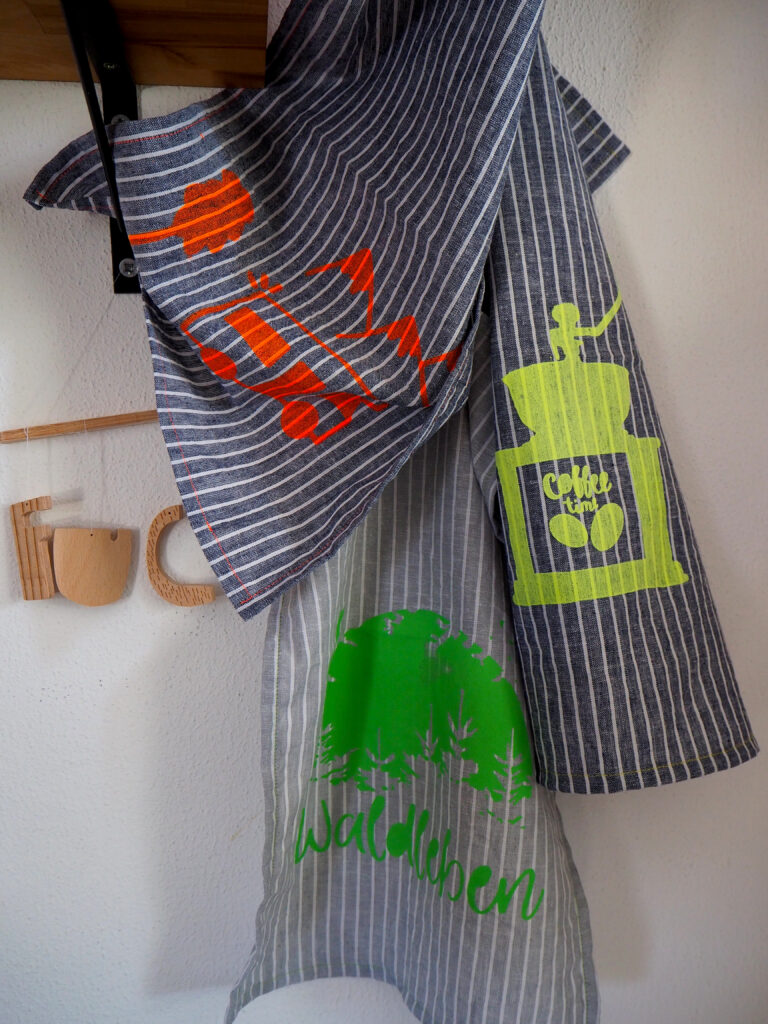 Siebdruck Beispiele - bedruckte Geschirrtücher