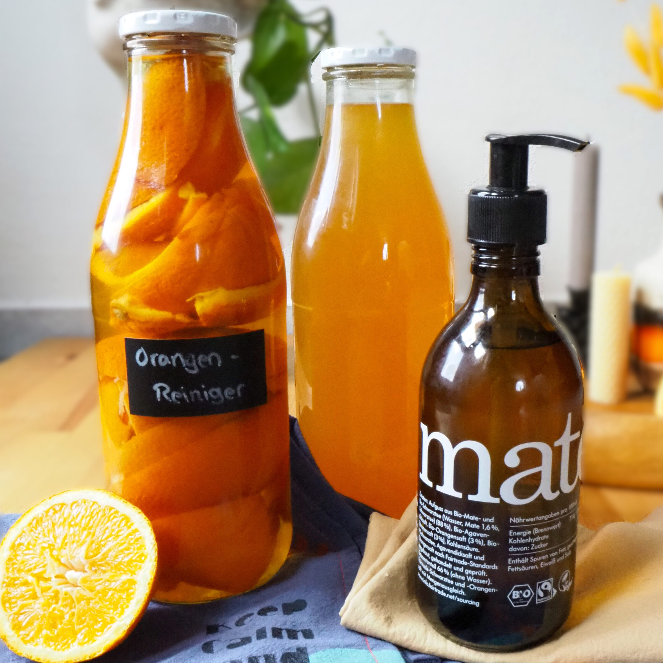 selbstgemachter Orangenreiniger
