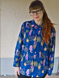 Probenähen Oversizebluse Nevel von Krullenbol