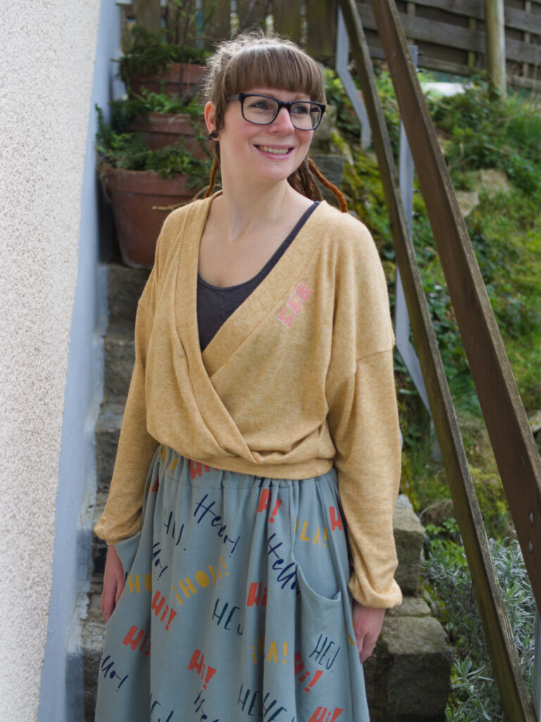 Mein genähtes Outfit in den Trendfarben mintgrün und pastellgelb