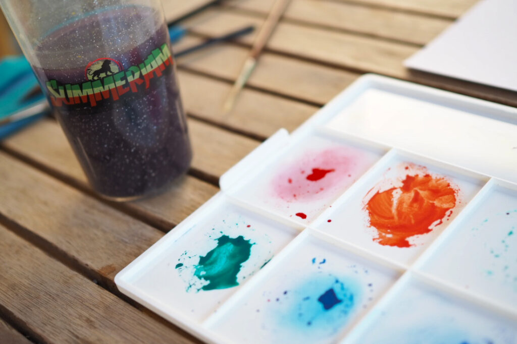 Farbpalette Aquarellfarben
