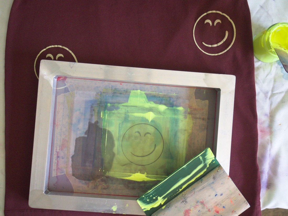 Smiley Siebdrucken
