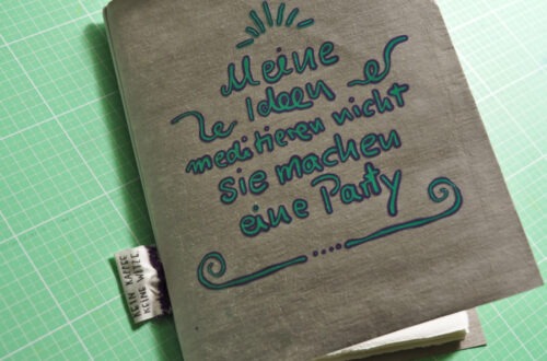 Sketchbook mit eigenen Schriftzug binden
