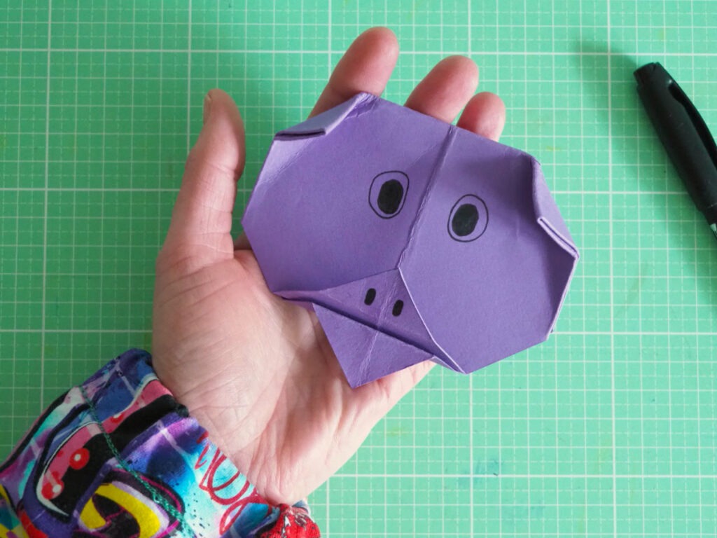 Origami Schwein falten