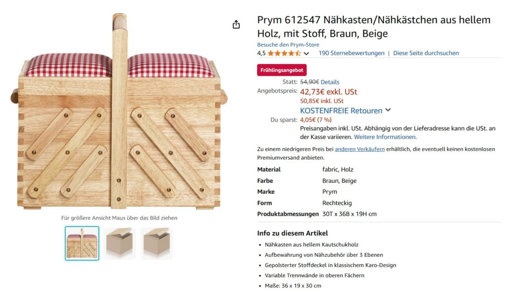 Nähkasten Prym