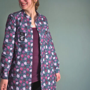 Schnittmuster Hemdbluslenkleid nähen, Olive SewSimple, Hemdbluse selber nähen, Emjo Design Floral Tales, Swafing Stoffe, Schnittmuster blusenkleid